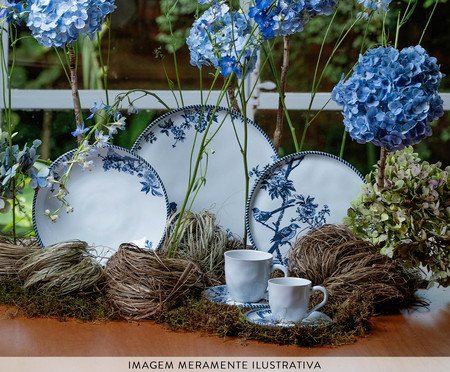 Jogo de Pratos para Sobremesa Bio Rouxinol Floral | Westwing