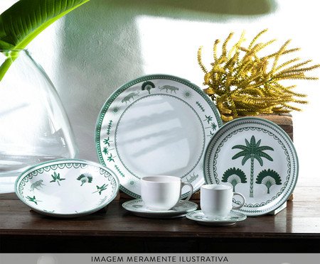 Jogo de Pratos para Sobremesa Coup Stoneware Exótica Floral | Westwing