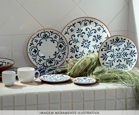 Jogo de Pratos Raso Coup Stoneware Coimbra Abstrato | Westwing