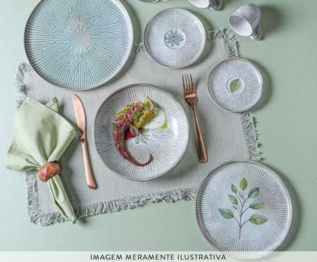 Aparelho de Jantar Bio Evergreen Floral - 30Pçs | Westwing