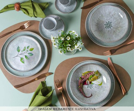 Aparelho de Jantar Bio Evergreen Floral - 30Pçs | Westwing