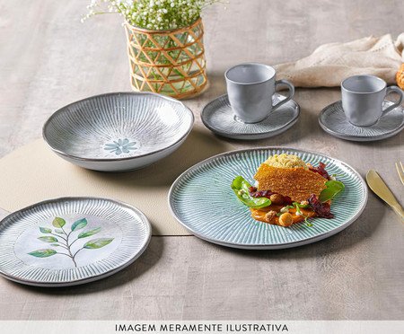 Aparelho de Jantar Bio Evergreen Floral - 30Pçs | Westwing