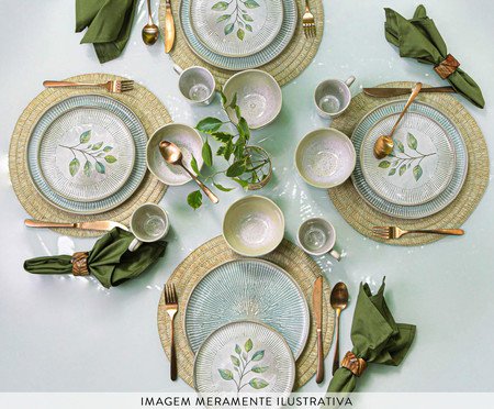 Aparelho de Jantar Bio Evergreen Floral - 30Pçs | Westwing