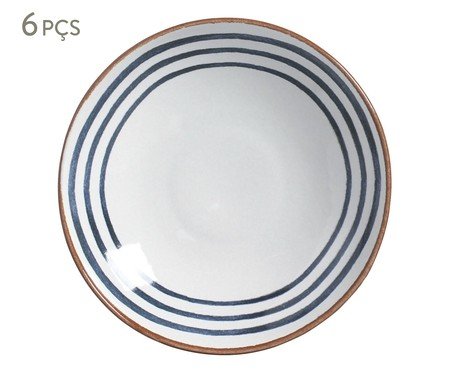 Jogo de Pratos Fundo Coup Stoneware Trópico Abstrato | Westwing