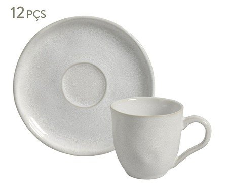 Jogo de Xícaras para Chá Bio Luz Cinza | Westwing