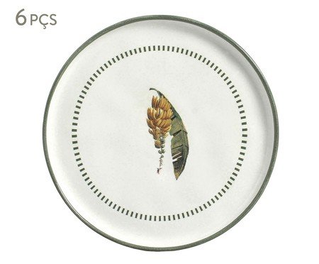 Jogo de Pratos Fundo Bio Bananê Floral | Westwing