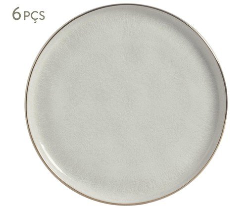 Jogo de Pratos Raso Luz Gold Cinza, grey | WestwingNow