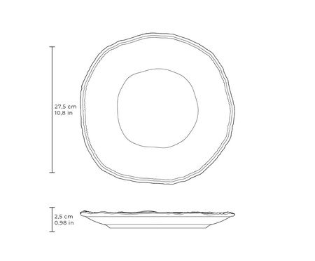 Jogo de Pratos Fundo Orgânico Eco Stone Arenito Branco | Westwing