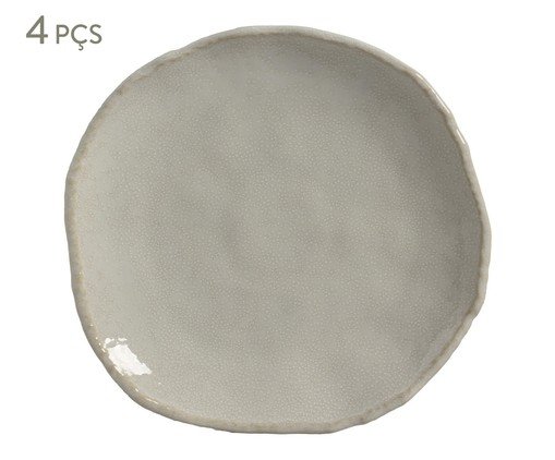 Jogo de Pratos Fundo Orgânico Eco Stone Arenito Branco, white | WestwingNow