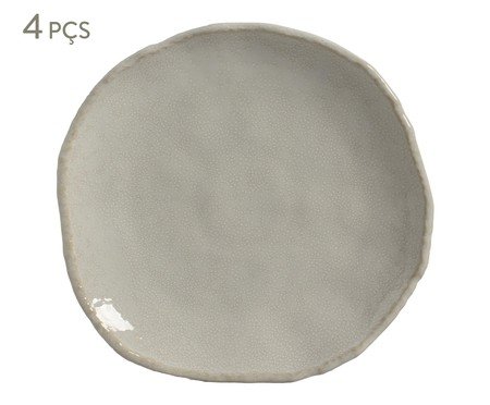 Jogo de Pratos Fundo Orgânico Eco Stone Arenito Branco | Westwing