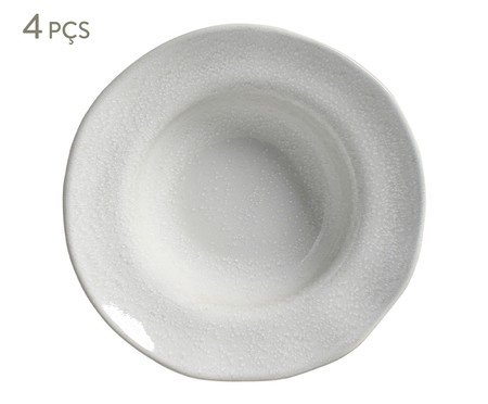 Jogo de Pratos para Sobremesa Orgânico Luz Cinza | Westwing