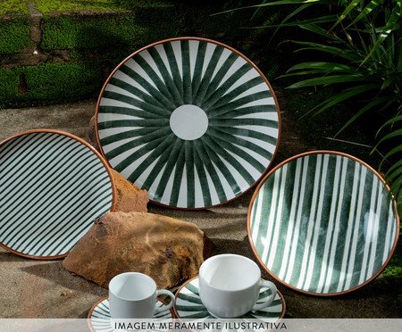 Jogo de Xícaras para Chá Coup Stoneware Equador Abstrato | Westwing