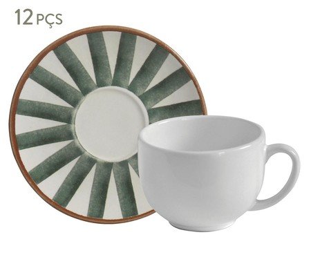 Jogo de Xícaras para Chá Coup Stoneware Equador Abstrato | Westwing