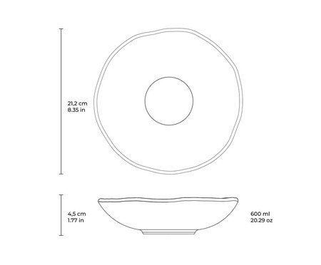 Jogo de Pratos Fundo Orgânico New White Gold Branco | Westwing