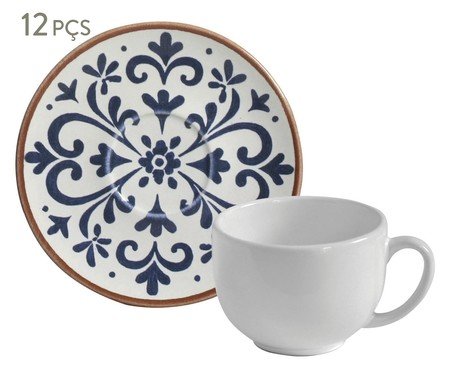 Jogo de Xícaras para Chá Coup Stoneware Coimbra Abstrato | Westwing