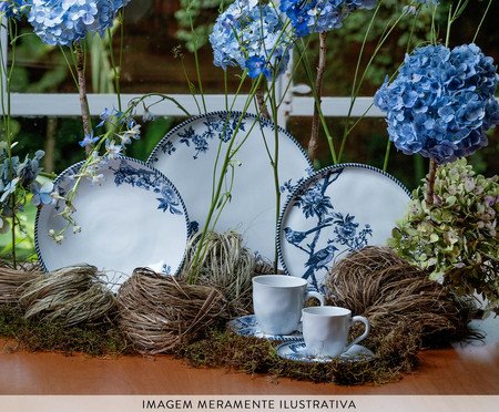 Jogo de Xícara para Café Bio Rouxinol Floral | Westwing