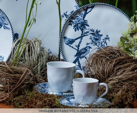 Jogo de Xícara para Café Bio Rouxinol Floral | Westwing