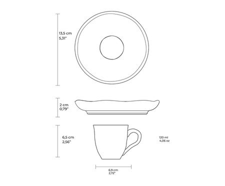 Jogo de Xícara para Café Bio Rouxinol Floral | Westwing