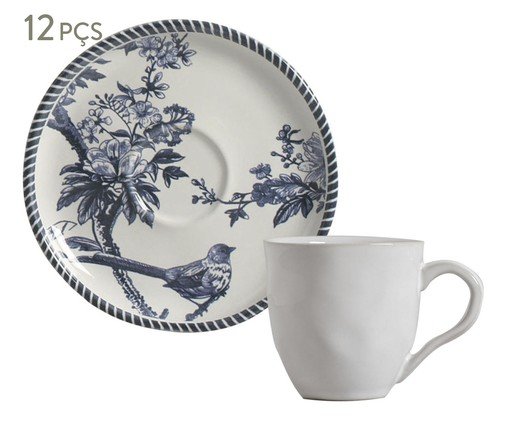 Jogo de Xícara para Café Bio Rouxinol Floral, multicolor | WestwingNow