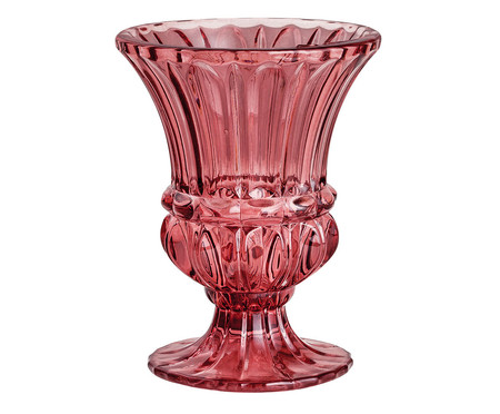 Vaso em Vidro Domino ll - Vermelho