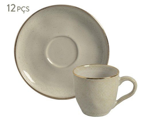 Jogo de Xícaras para Chá Bio Sol Gold Cinza, grey | WestwingNow