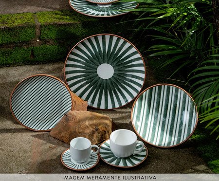 Jogo de Pratos Fundo Coup Stoneware Equador Abstrato | Westwing