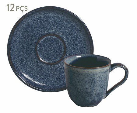 Jogo de Xícaras para Chá Bio Titanium Azul Escuro | Westwing
