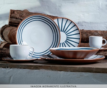 Jogo de Xícara para Café Coup Stoneware Trópico Abstrato | Westwing