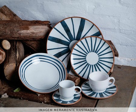 Jogo de Xícara para Café Coup Stoneware Trópico Abstrato | Westwing