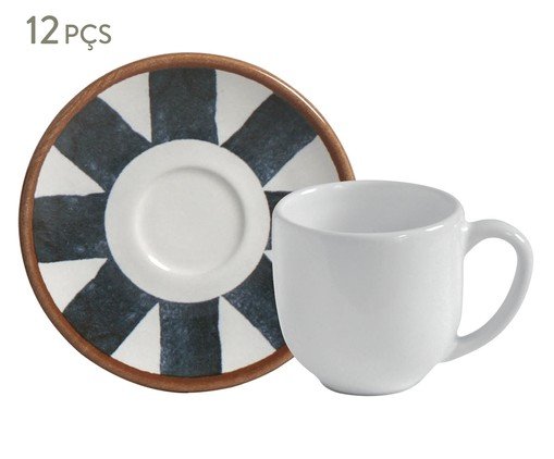 Jogo de Xícara para Café Coup Stoneware Trópico Abstrato, multicolor | WestwingNow