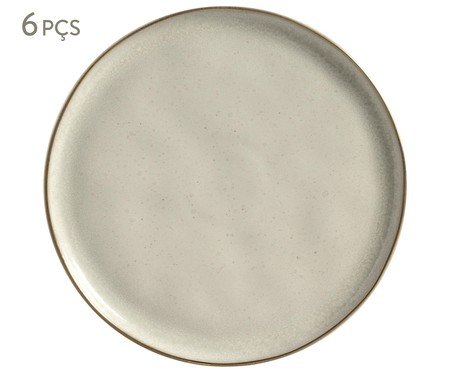 Jogo de Pratos Raso Bio Sol Gold Cinza | Westwing