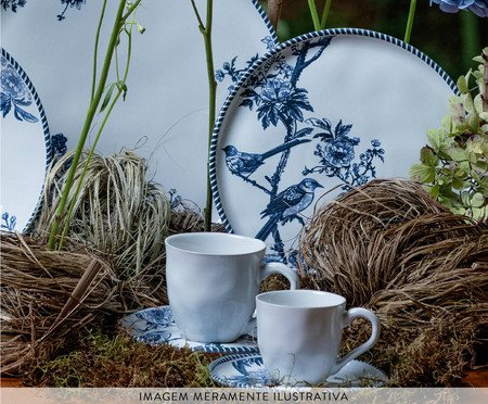 Jogo de Pratos Fundo Bio Rouxinol Floral | Westwing