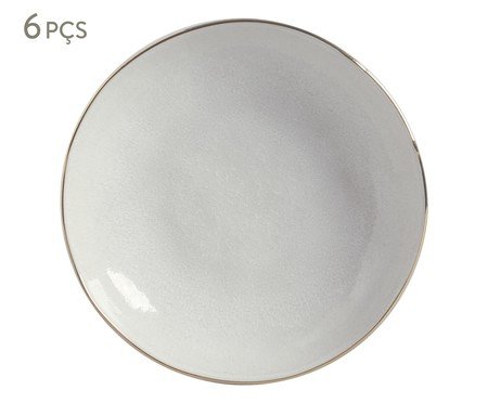 Jogo de Pratos Fundo Luz Gold Cinza | Westwing