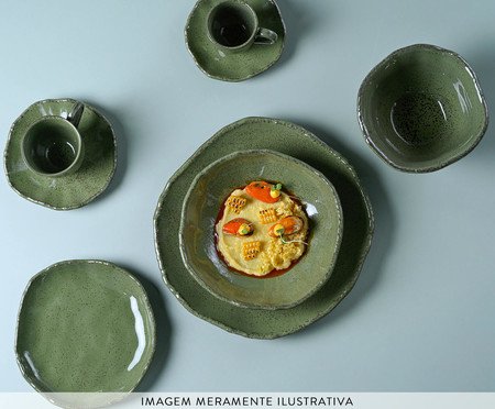 Jogo de Xícaras para Chá Orgânico Eco Stone Jade Verde | Westwing