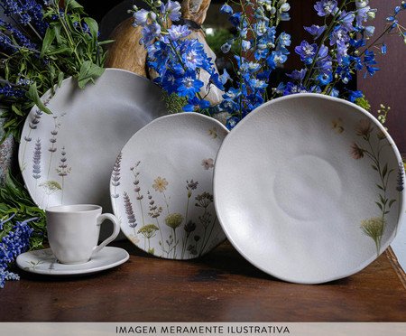 Aparelho de Jantar Lavanda Floral - 30Pçs | Westwing