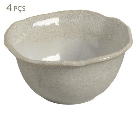 Jogo de Bowls Orgânico Eco Stone Arenito Branco | Westwing