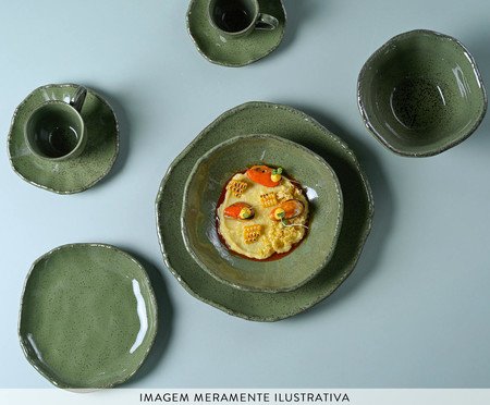 Jogo de Xícara para Café Orgânico Eco Stone Jade Verde | Westwing