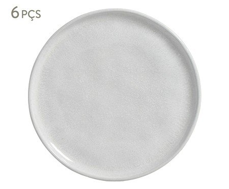 Jogo de Pratos para Sobremesa Bio Luz Cinza | Westwing