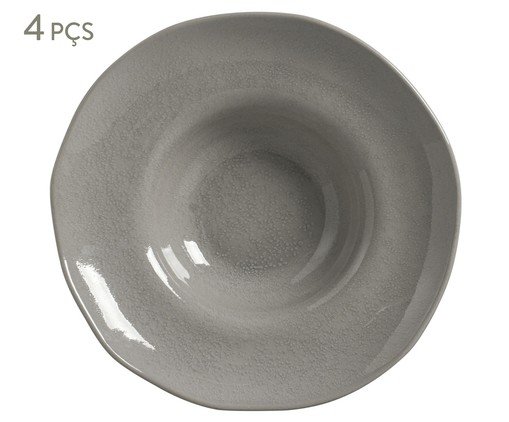 Jogo de Pratos para Massa Orgânico Bruma Cinza, grey | WestwingNow