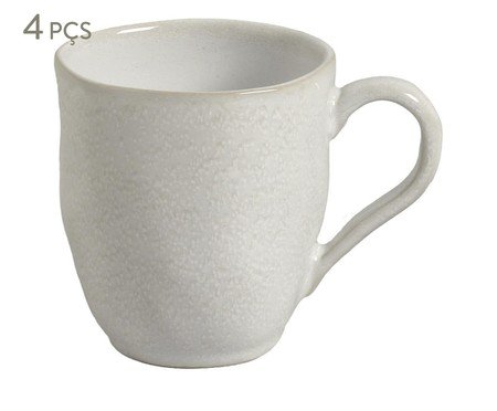 Jogo de Canecas Orgânico Luz Cinza | Westwing