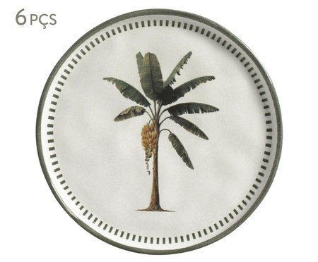 Jogo de Pratos para Sobremesa Bio Bananê Floral | Westwing