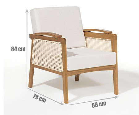 Poltrona Roma de Eucalipto em Linho | Westwing