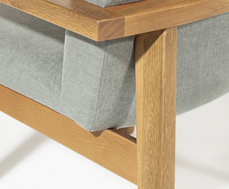 Poltrona Milão de Eucalipto em Linho | Westwing