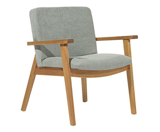 Poltrona Milão de Eucalipto em Linho, green | WestwingNow