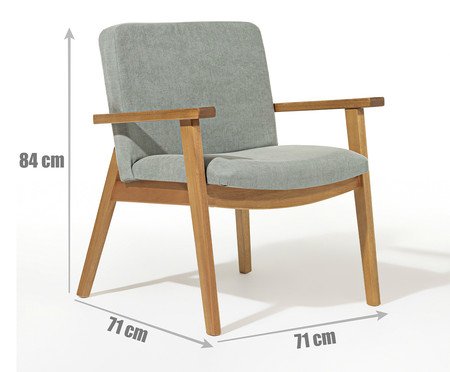 Poltrona Milão de Eucalipto em Linho | Westwing