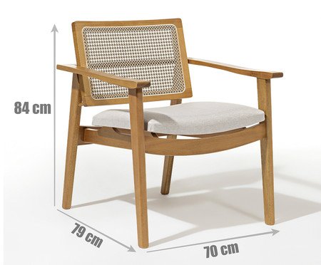 Poltrona Madrid de Eucalipto em Linho | Westwing