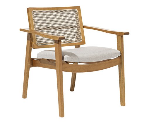 Poltrona Madrid de Eucalipto em Linho, beige | WestwingNow