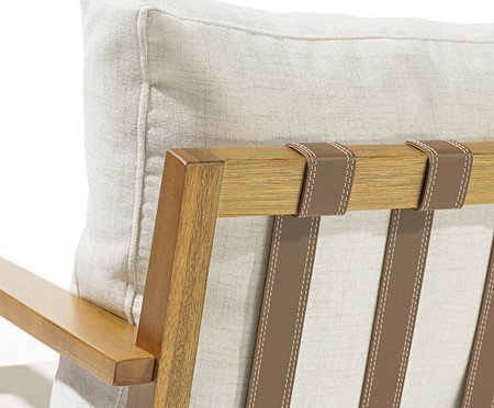 Poltrona Florença de Eucalipto em Linho | Westwing