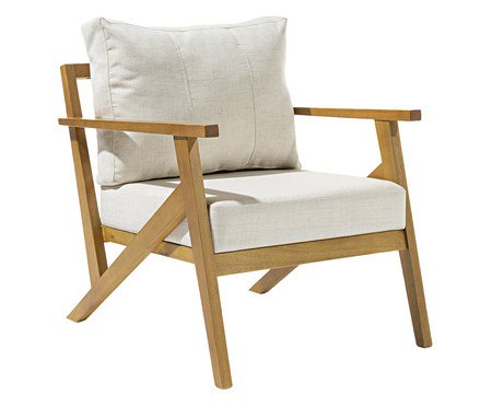 Poltrona Florença de Eucalipto em Linho | Westwing