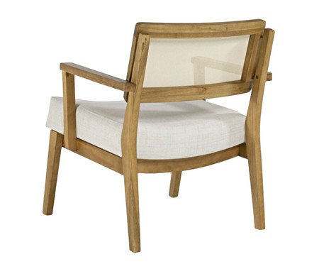 Poltrona Veneza de Eucalipto em Linho | Westwing